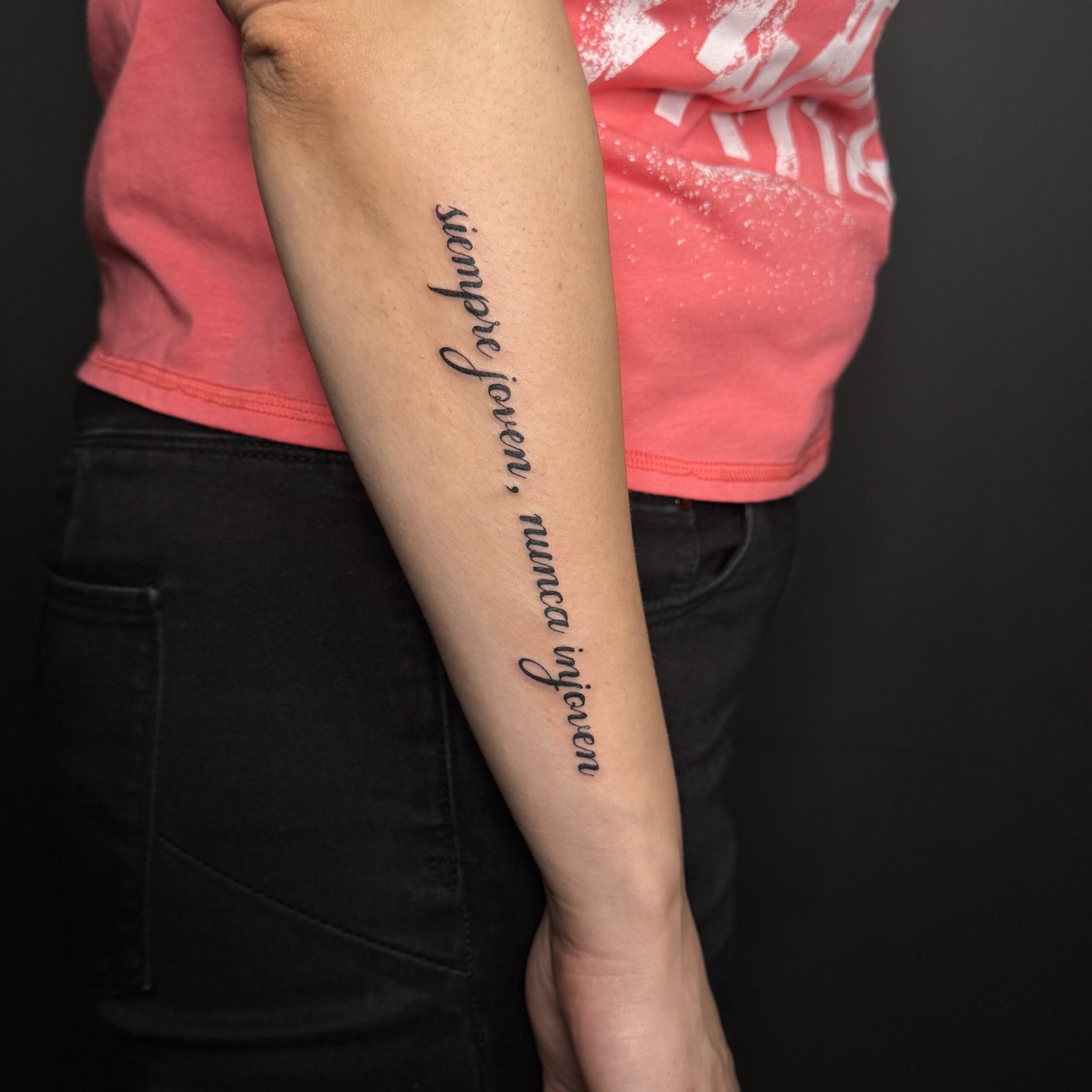 Tatto auf dem arm inked by lelli muster storch