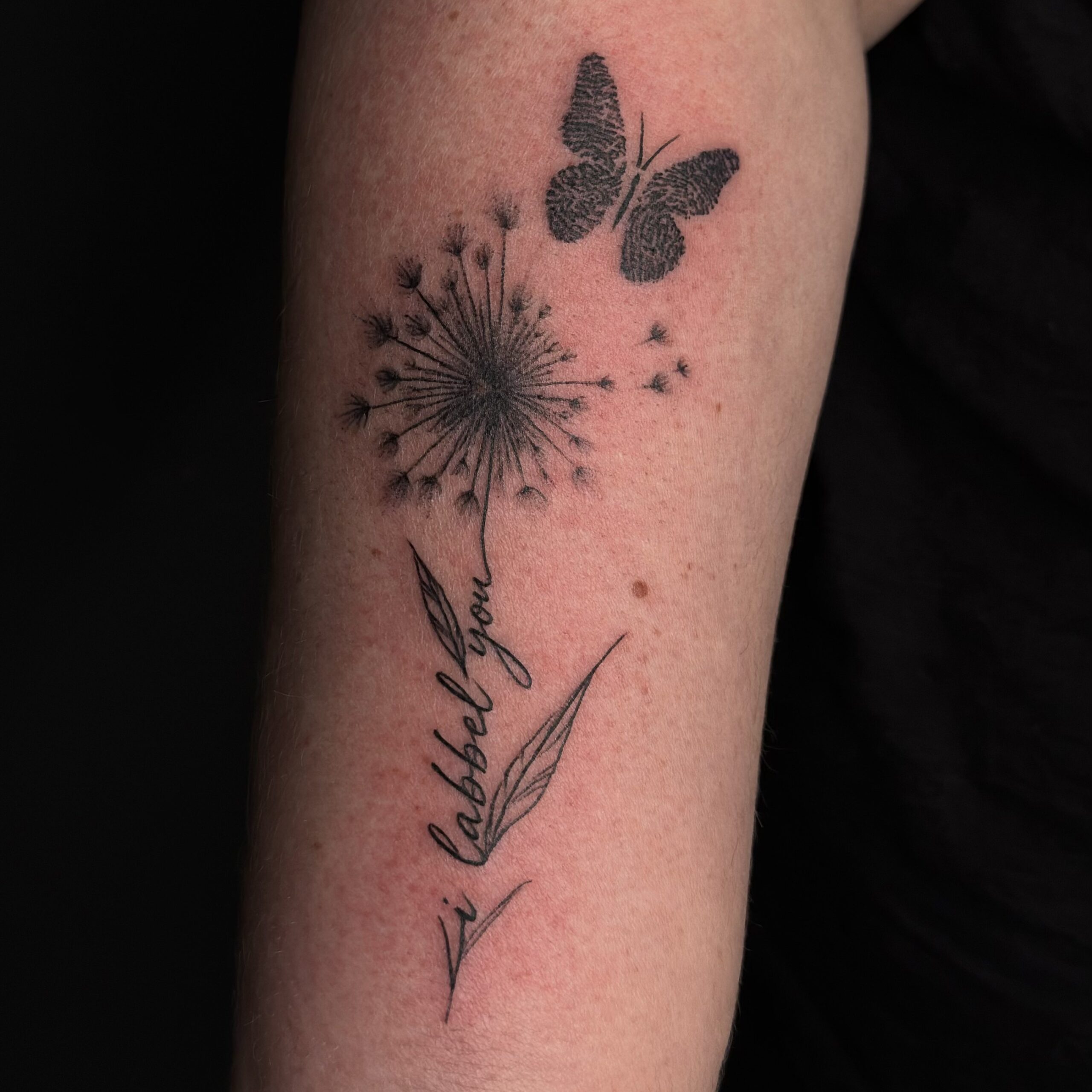 Tatto auf dem arm inked by lelli muster blumen arm